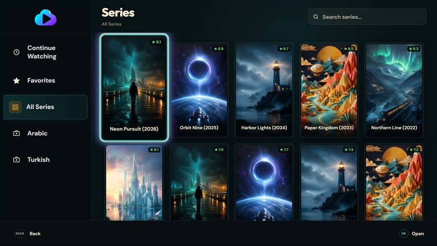 CloudStream Smart TV — Series
