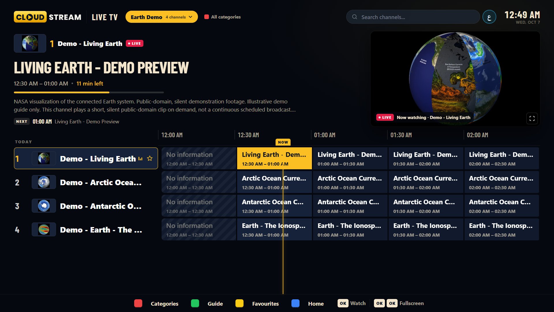 CloudStream Smart TV — Live TV & Guide